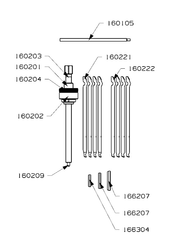 JUEGO FORZA EXTRACTOR DE RODAMIENTOS DE BOLAS SERIE 1600-2